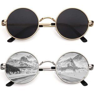 Cool Summer Mens or Womens Lennon Style Round Polarized Unisex Sunglasses